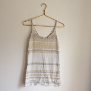 Anthropologie Matty M silver gold top